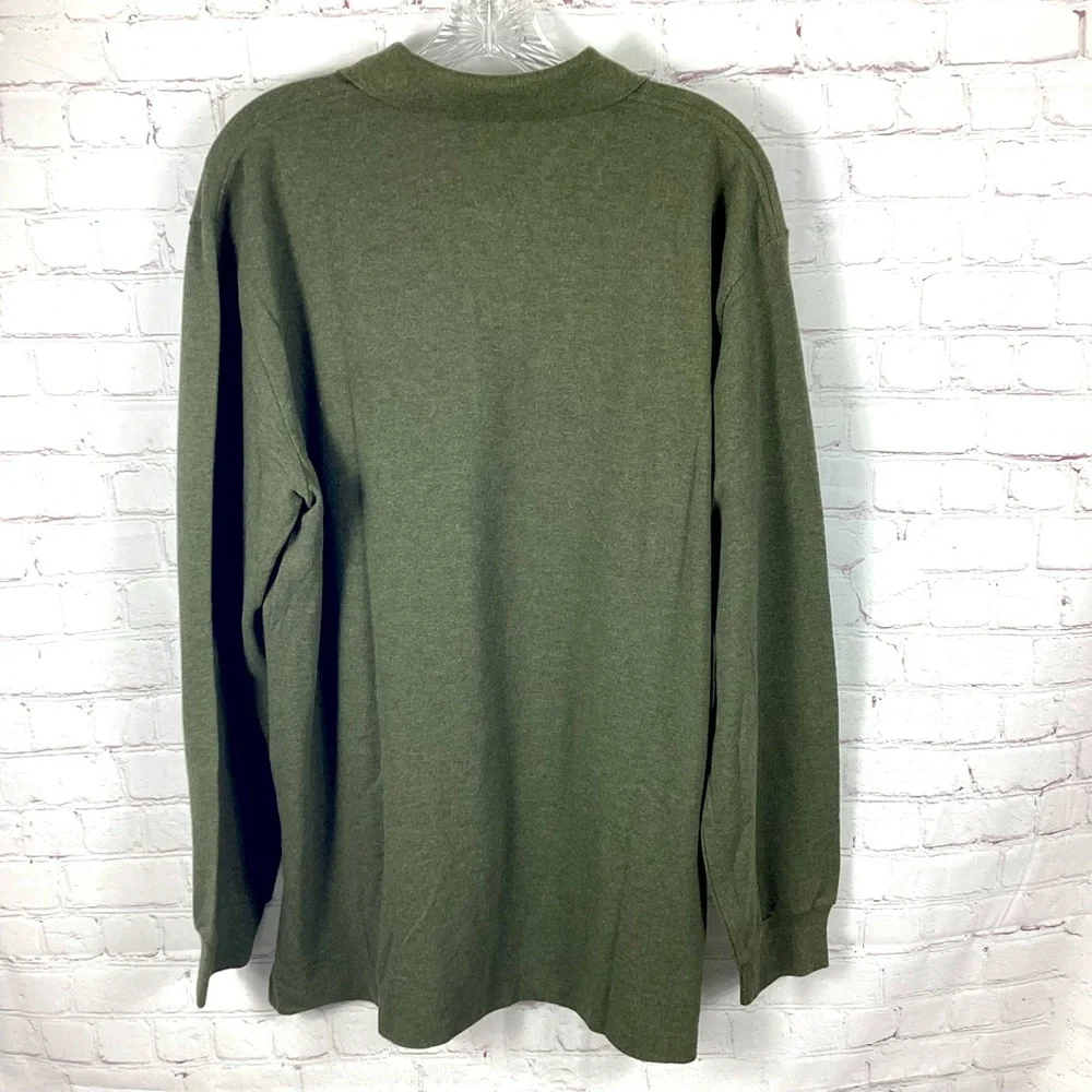 Polo by Ralph Lauren Iconic Mesh Long Sleeve Knit Shirt Mens Size‎ Large Green